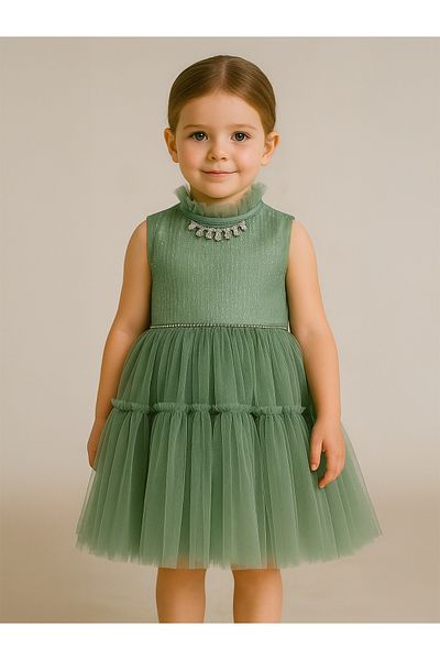 Civil Girls Girl's Evening Dress 2-5 Years Green