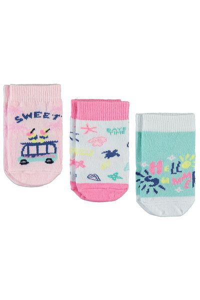 Civil Baby Pink 6-18 Months Baby Girl Socks Set 3 Pieces