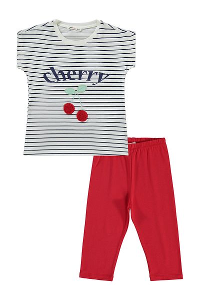 Civil Girls Girl's Suit 6-9 Years Ecru-Red
