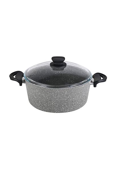 lavonni 22 cm Granite Deep Pot Gray