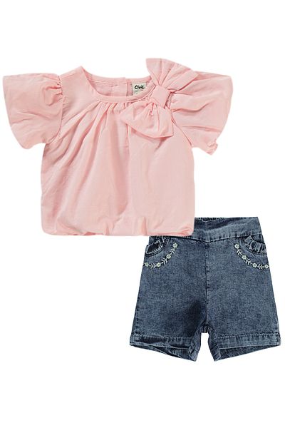 Civil Baby 6-18 Months Baby Girl Pink Shorts Set