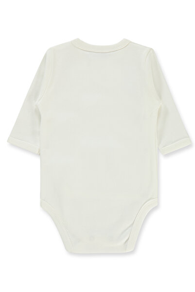 Civil Baby Baby Double Breasted Collar Snap Badi 1-6 Months Ecru