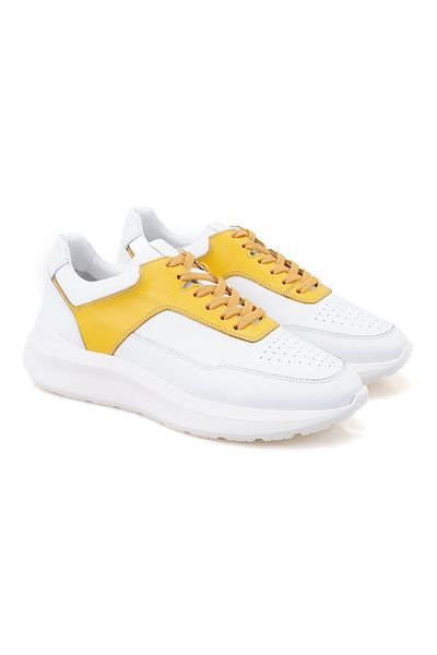 Desa Ανδρικά δερμάτινα αθλητικά παπούτσια Dayana Yellow