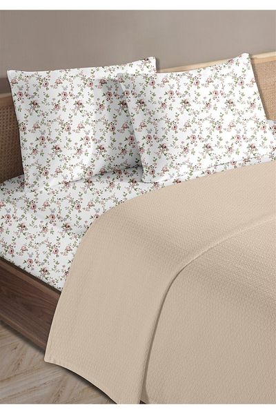 HomeBerry 100% Cotton Medusa Powder Single Pique Set 160 X 230 cm