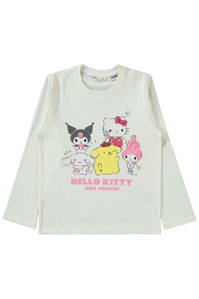 kuromi 6-9 Years Girl's Ecru Pajama Set