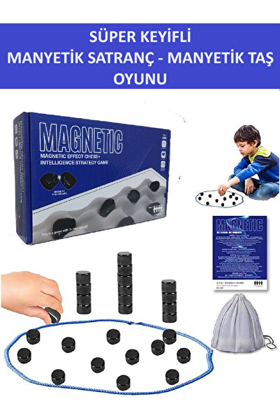 ZETCONCEPT SÜPER KEYİFLİ MANYETİK SATRANÇ - MANYETİK TAŞ OYUNU - HARİKA VAKİT GEÇİRMEK İÇİN