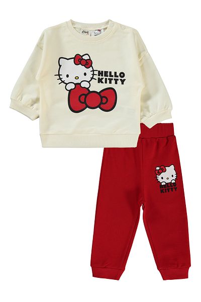 Hello Kitty Baby Girl Set 6-18 Months Ecru-Red