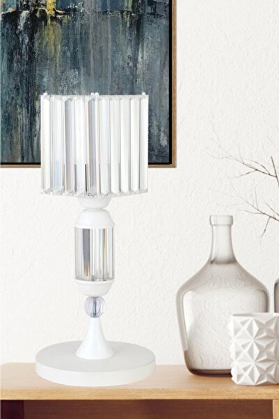 İstanbul Avize Crystal Stone White Case K-15 White Stone Head Lampshade