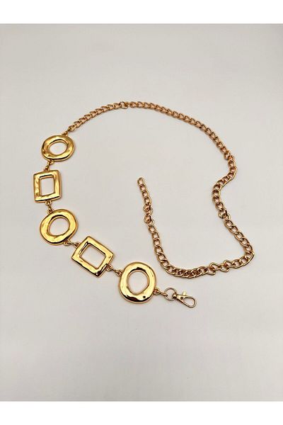 WOMAN VISION Ζώνη μέσης με αλυσίδα 1796 Model Gold Ring Design
