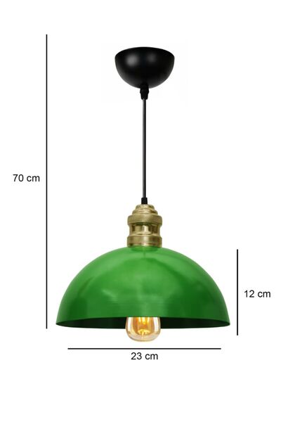 HOMİNG Swiss Retro Yeşil Metal Tekli Sarkıt Cafe Restorant Ayd-3105