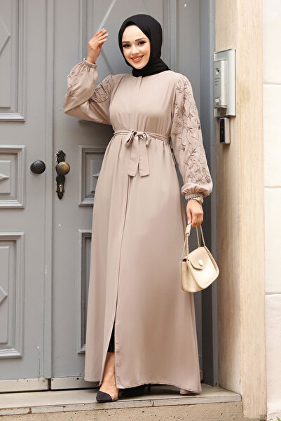 Tesettür Dünyası Vyšívaný velký hidžáb Ferace - TSD240120