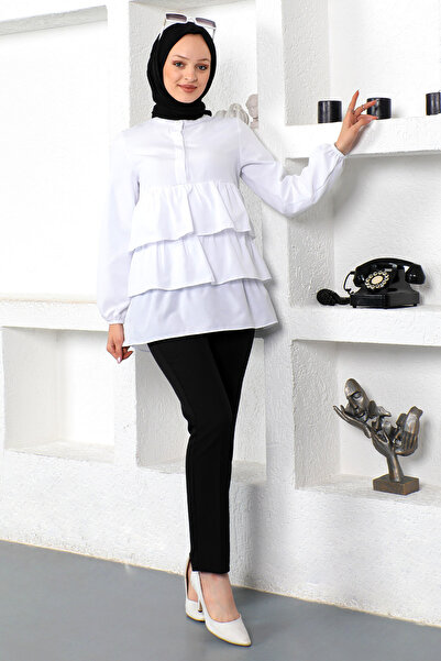 Tesettür Dünyası Réteges tunika Tsd230112 fehér