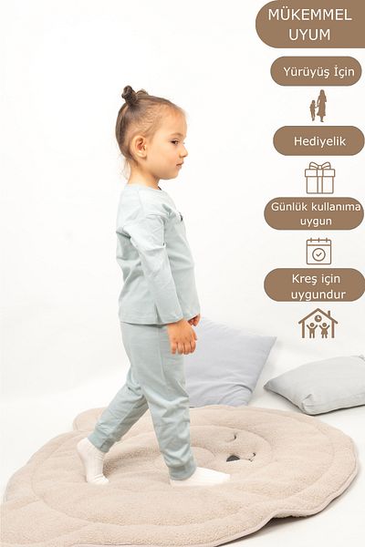 Vauva Set de pijamale pentru fete și băieți Set de pijamale cu mânecă lungă 100% bumbac