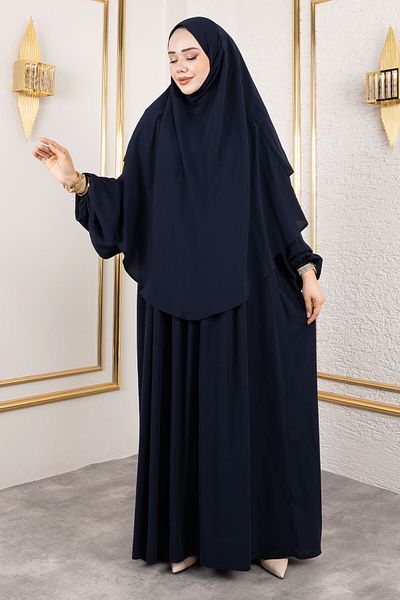 Tesettür Dünyası Σετ σουφλέ TSD250150 Navy Blue
