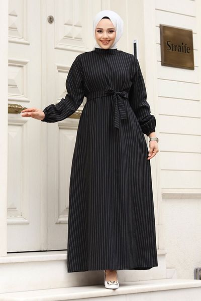 Tesettür Dünyası Φόρεμα Hijab με κολάρο TSD240313