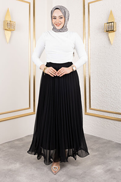Tesettür Dünyası Lisa Flounce Skirt - Black Model: Tsd 250144