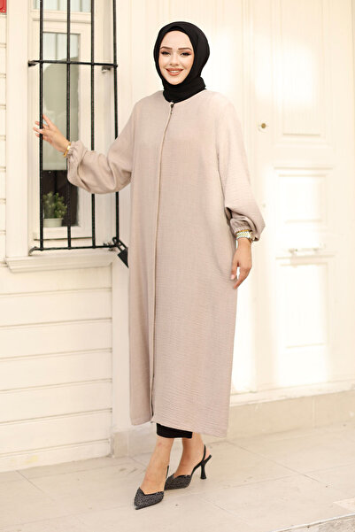 Tesettür Dünyası Stone Colored Zippered Hijab Cap - Tsd 240817