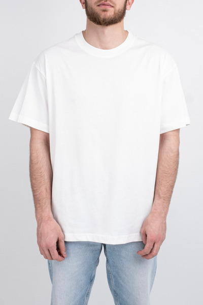 Vauva Μπλουζάκι με φαρδιά μονόχρωμη λαιμόκοψη Unisex Basic μονόχρωμο κοντομάνικο μπλουζάκι