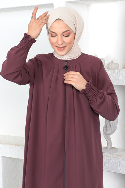 Tesettür Dünyası Robe Hijab Abaya Tsd230336 Dusty Rose