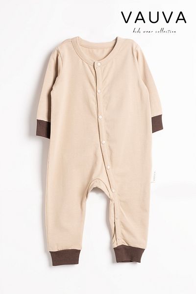 Vauva Long Sleeve Snap Romper Girls Boys Baby Kids Printed Seasonal Romper
