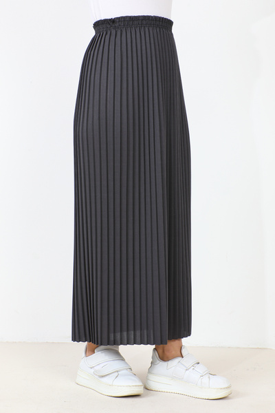Tesettür Dünyası Pleated Pencil Skirt 1757 Smoked
