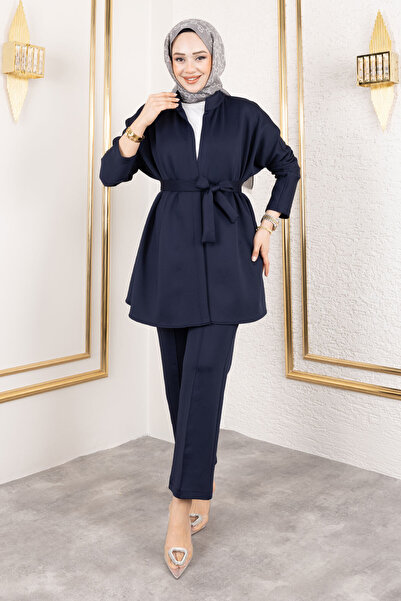 Tesettür Dünyası Lara Scuba Suit - Navy Blue - Tsd 250128