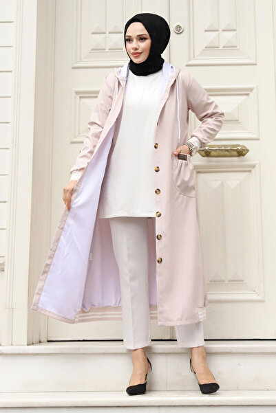 Tesettür Dünyası Ribbed Trench Coat TSD240307