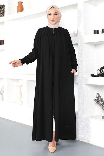 Tesettür Dünyası Ρόμπα Hijab Abaya Tsd230336 Μαύρο