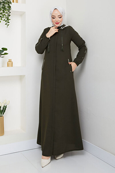 Tesettür Dünyası Door Ferace - Khaki Tsd 250124