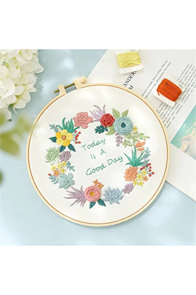 Choice مجموعة أدوات البدء في صنع الزهور CXTZ-007 مقاس 20 × 20 سم، صليب DIY للمبتدئين في الخياطة والنباتات والحرف اليدوية والرسم والديكور المنزلي