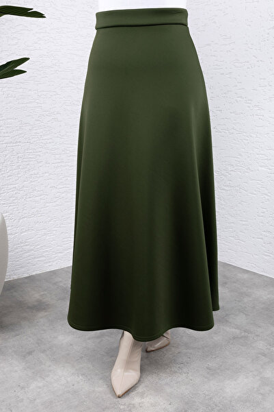 Tesettür Dünyası Khaki Scuba Skirt - Tsd 240941