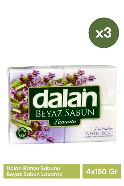 Dalan Lavender White Soap - 4X150G X 3 Bath