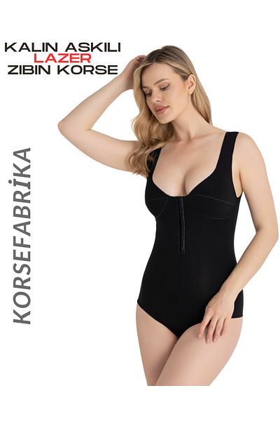 korsefabrika trend mood store Thick Strap Laser Recovery Snap Fastener Badi Corset