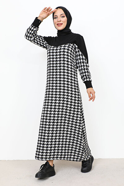 Tesettür Dünyası Μακρύ μοτίβο με λευκό μοτίβο TSD231102 Λευκό