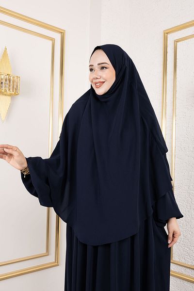 Tesettür Dünyası Σετ σουφλέ TSD250150 Navy Blue