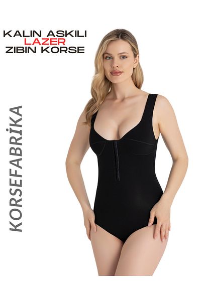 korsefabrika trend mood store Thick Strap Laser Recovery Snap Fastener Badi Corset