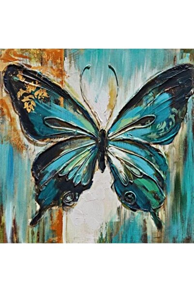 Genel Markalar Sayılarla Boyama Seti Çerçeveli Kasnaklı Mavi Kelebeğin Uyanış...