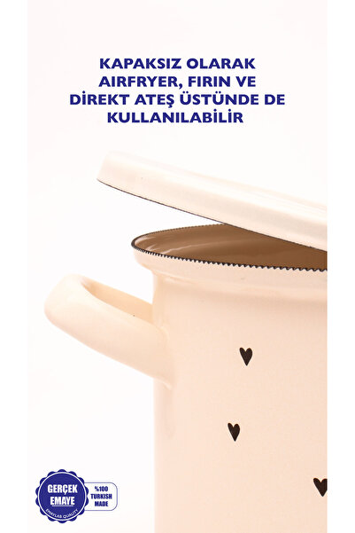 EMAYlab Black Cupid Enamel 20cm Pot - 3 Liters