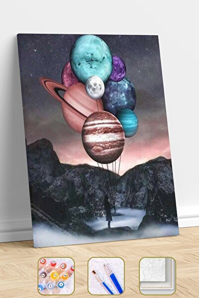 Pastelya Evrenin Sırrı Sayılarla Boyama Seti Çerçeveli Kasnaklı (KY 233)