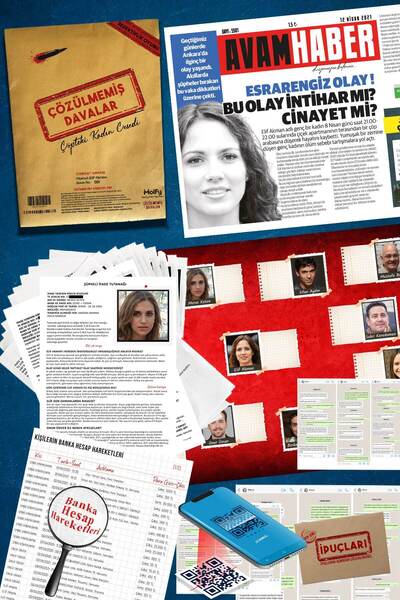 çözülmemiş davalar Fabulous Four Killers Kim Detective Game Case-Solving Game Murder Game Detective Game Box Game