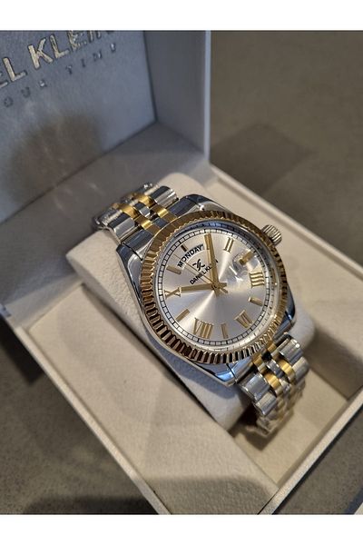 Daniel Klein New Model Silver Dial with Day and Calendar Steel Bracelet 3 Atm Waterproof