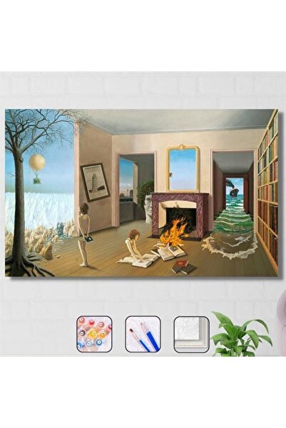 Pastelya Sayılarla Boyama Seti Çerçeveli Kasnaklı Zaman Bükülmesi  50 x 65 cm