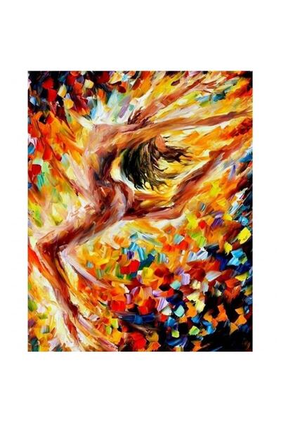 Pastelya Sayılarla Boyama Seti Çerçeveli Kasnaklı Renklerin İçinde 60 x 75 cm