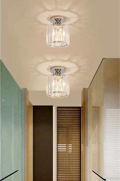 İstanbul Avize Plafonier Ceiling Silver Single Crystal Stone Chandelier