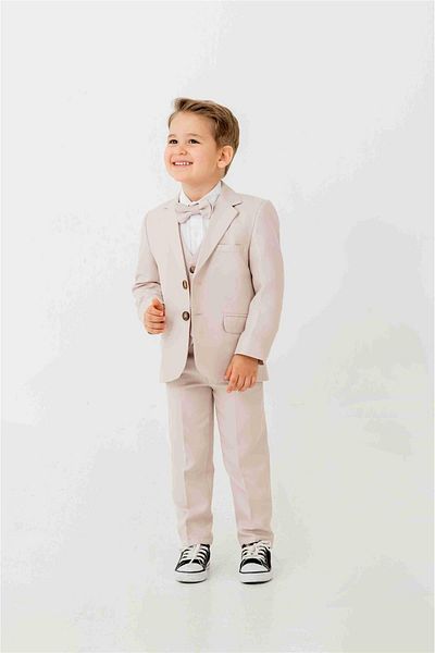 Zaziko Kids Mini Gentleman Boys Suit - 5 Pieces (Jacket, Vest, Shirt, Pants, Bow Tie)
