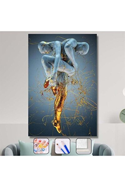 Pastelya Sayılarla Boyama Seti Çerçeveli Kasnaklı Birden Bire 40 x 50 Cm