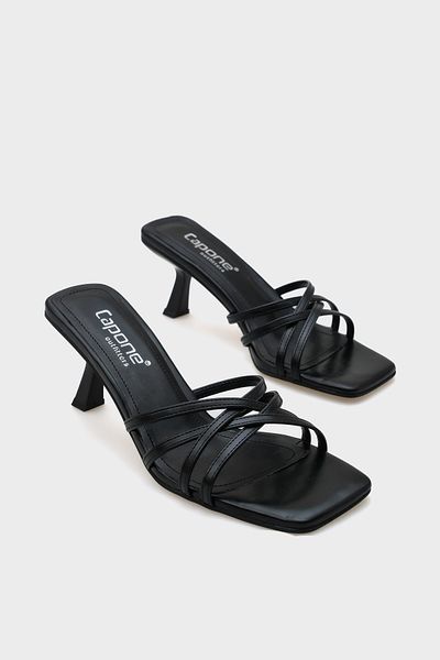 Capone Outfitters Liora Blunt Toe Heeled Strappy Women's Slippers