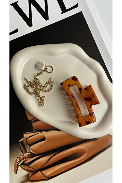 beautystyle 21 cm Concrete Wavy Presentation Tray, Jewelry Accessory Tray, De...