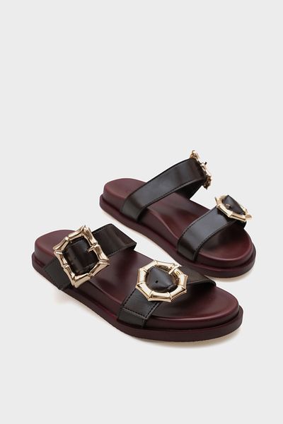 Capone Outfitters Marti Double Buckle Women's Comfort Slippers