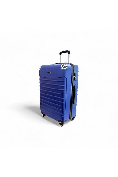 Rorik Cărucior din policarbonat, 58 L,m 65x40x25 cm, roți duble cu mâner telescopic la 360°, valiză albastră
